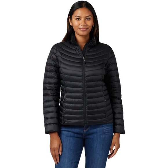 Women's Lightweight Nylon Packable Down Jacket Zip Pockets Water-Resistant Small - Picture 1 of 7